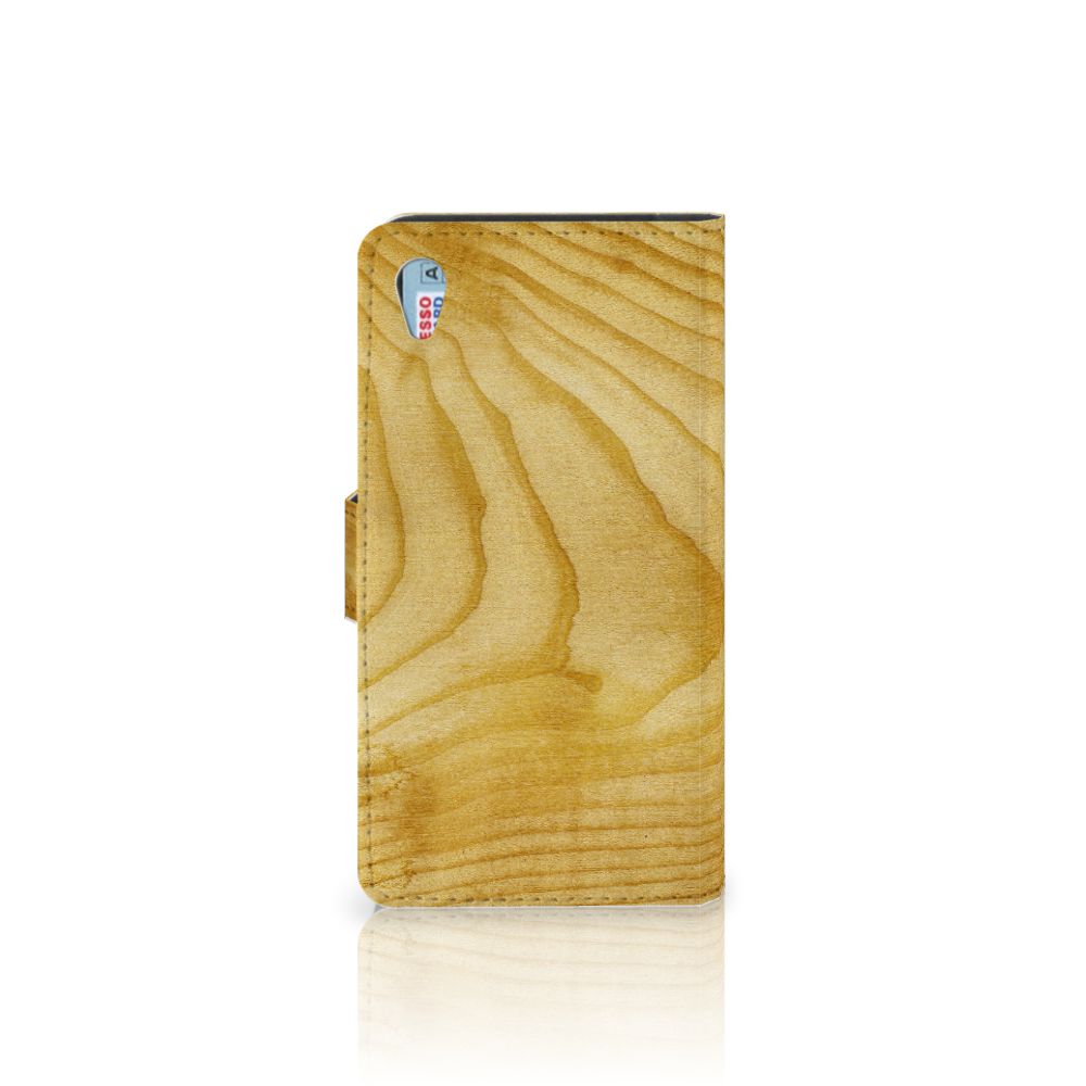Sony Xperia Z3 Book Style Case Licht Hout