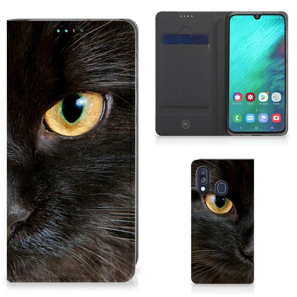 Samsung Galaxy A40 Hoesje maken Zwarte Kat