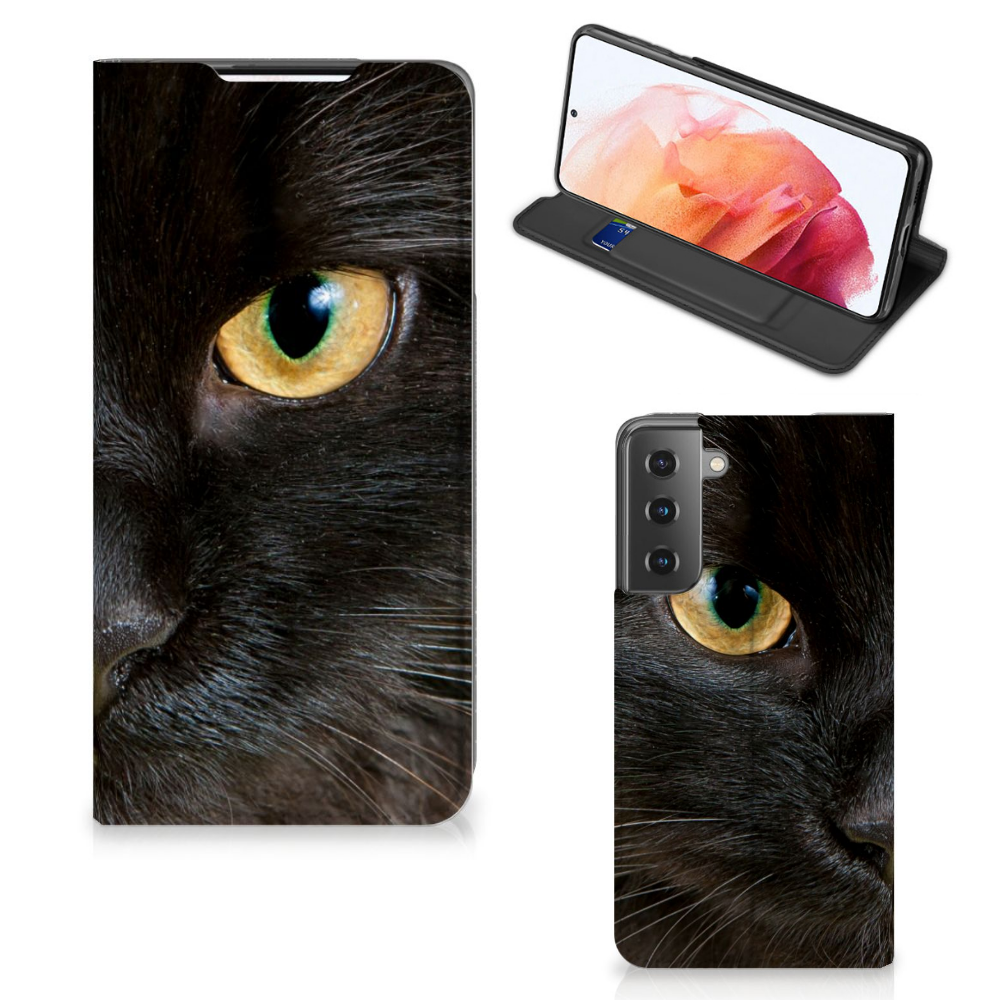 Samsung Galaxy S21 Hoesje maken Zwarte Kat