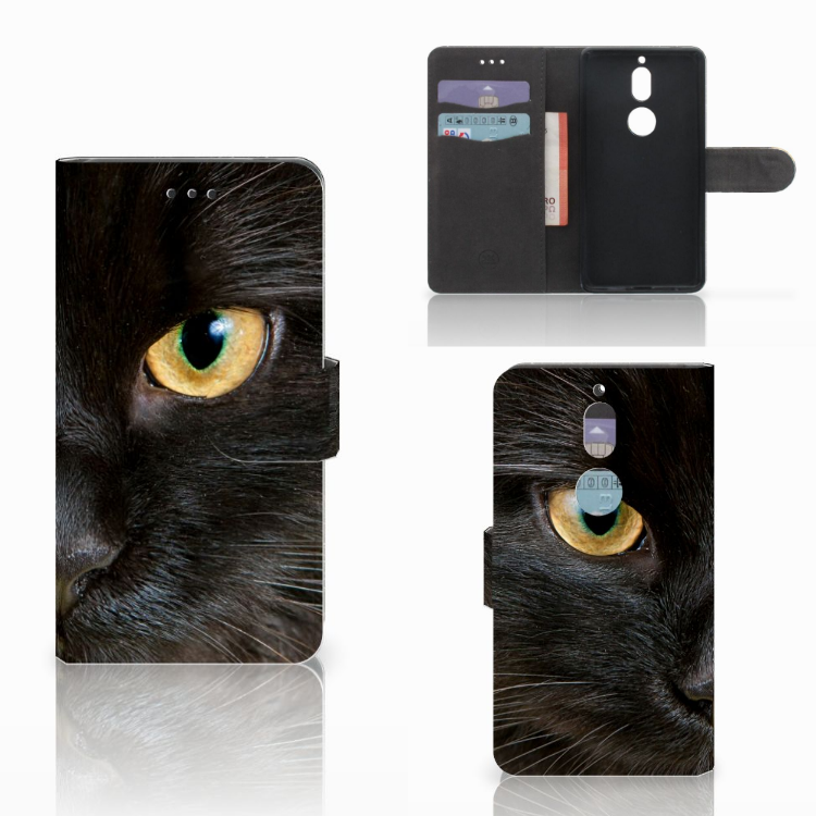 Nokia 7 Uniek Boekhoesje Zwarte Kat
