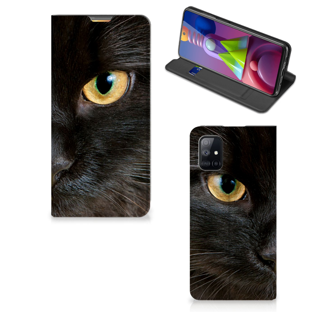 Samsung Galaxy M51 Hoesje maken Zwarte Kat