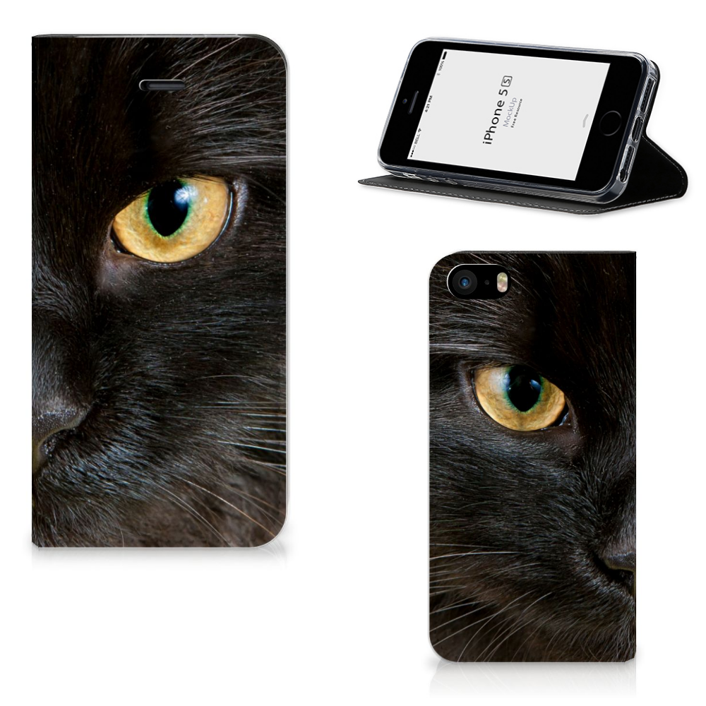 iPhone SE|5S|5 Hoesje maken Zwarte Kat