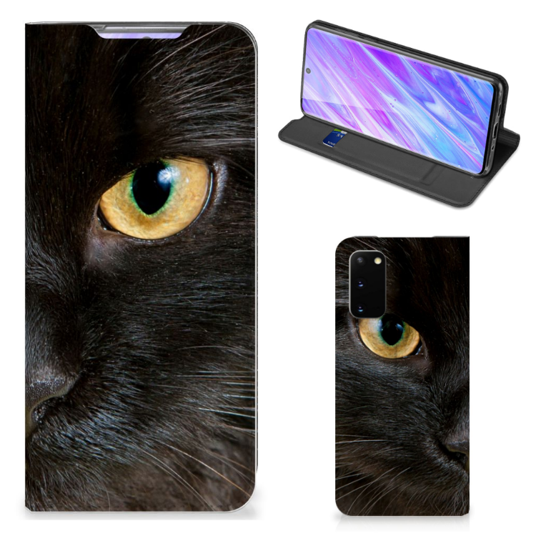 Samsung Galaxy S20 Hoesje maken Zwarte Kat