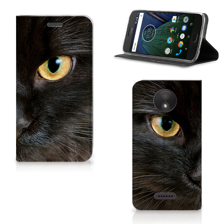 Motorola Moto C Plus Hoesje maken Zwarte Kat
