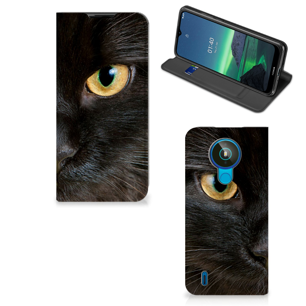Nokia 1.4 Hoesje maken Zwarte Kat
