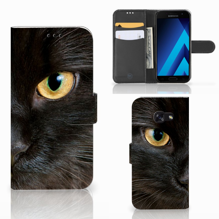 Samsung Galaxy A5 2017 Uniek Zwarte Kat Design