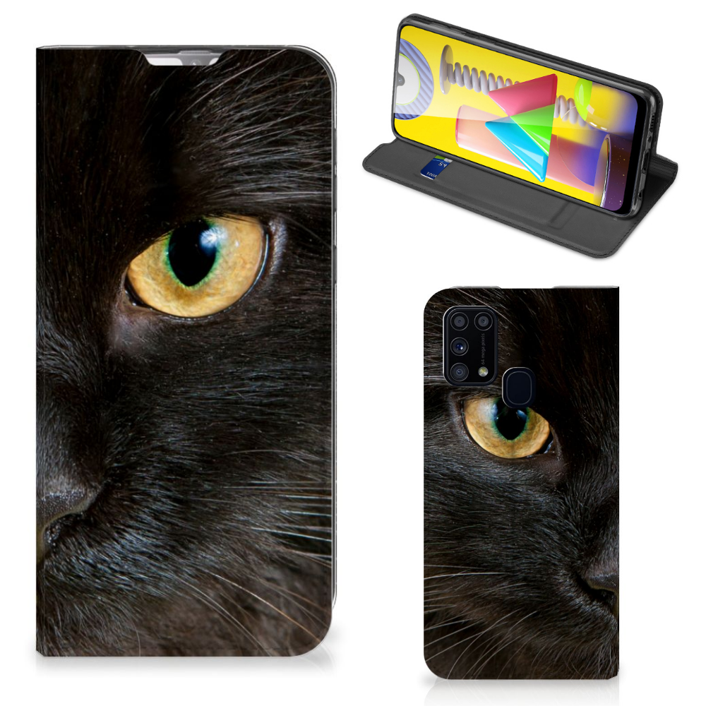 Samsung Galaxy M31 Hoesje maken Zwarte Kat