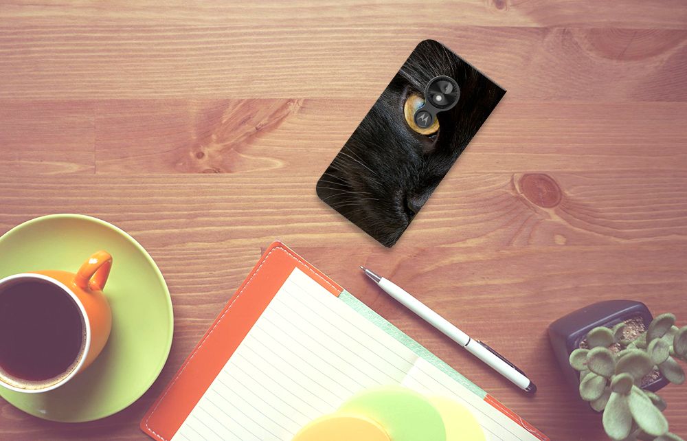 Motorola Moto E5 Play Hoesje maken Zwarte Kat