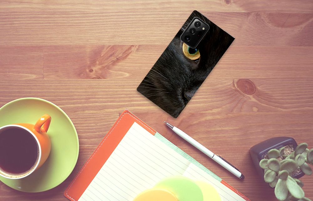 Samsung Galaxy Note 20 Ultra Hoesje maken Zwarte Kat