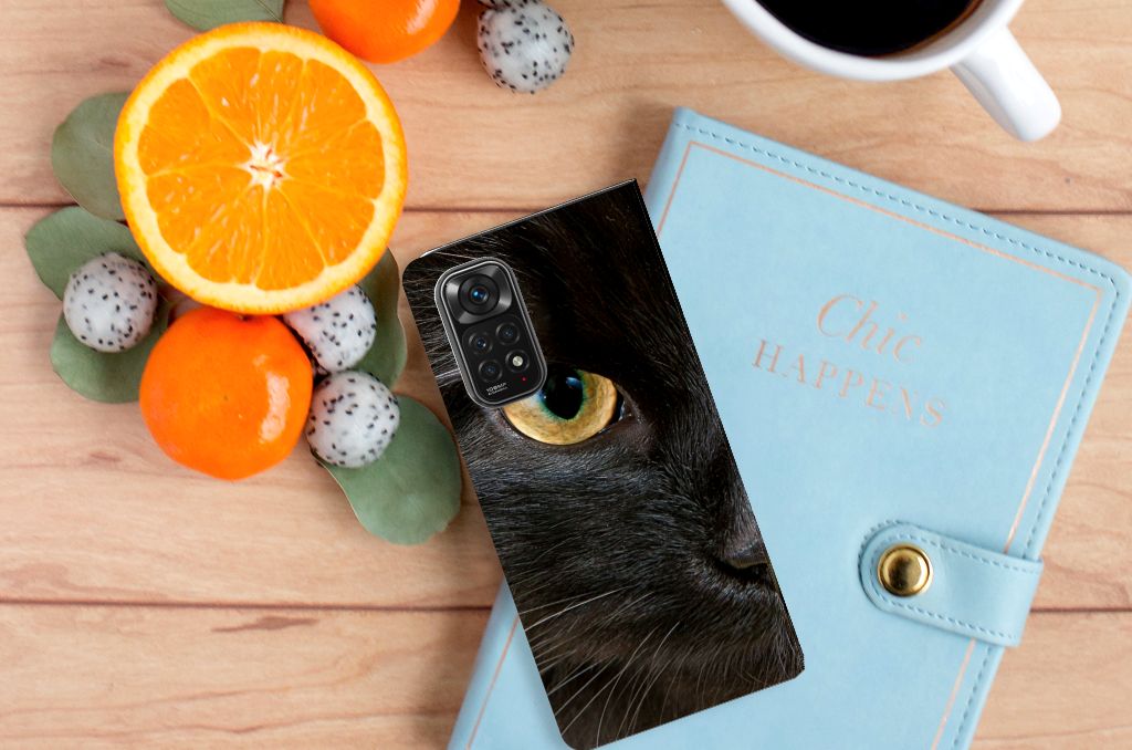 Xiaomi Redmi Note 11/11S Hoesje maken Zwarte Kat