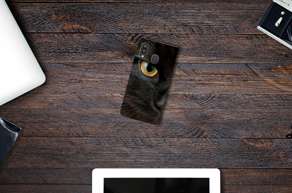 Samsung Galaxy M20 Hoesje maken Zwarte Kat