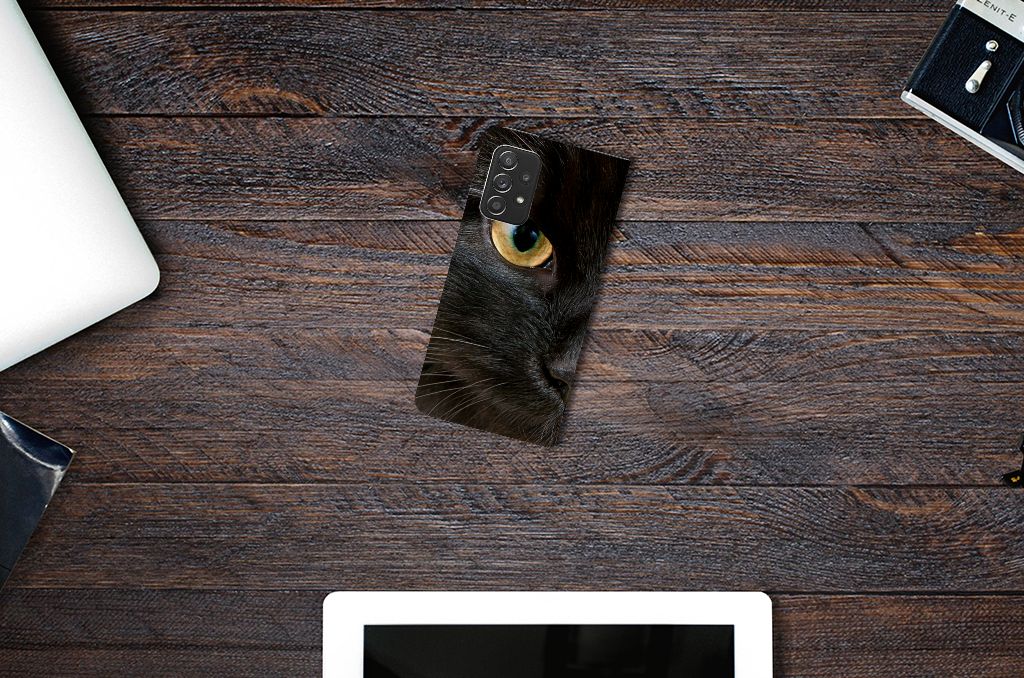 Samsung Galaxy A72 (5G/4G) Hoesje maken Zwarte Kat