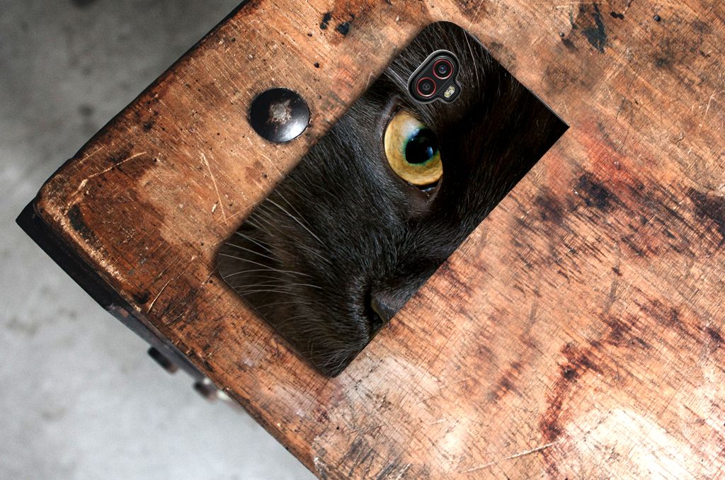 Samsung Galaxy Xcover 6 Pro Hoesje maken Zwarte Kat