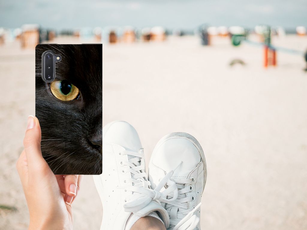 Samsung Galaxy Note 10 Hoesje maken Zwarte Kat