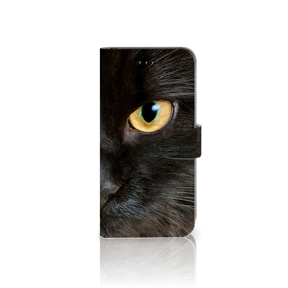 Apple iPhone 7 Plus | 8 Plus Telefoonhoesje met Pasjes Zwarte Kat