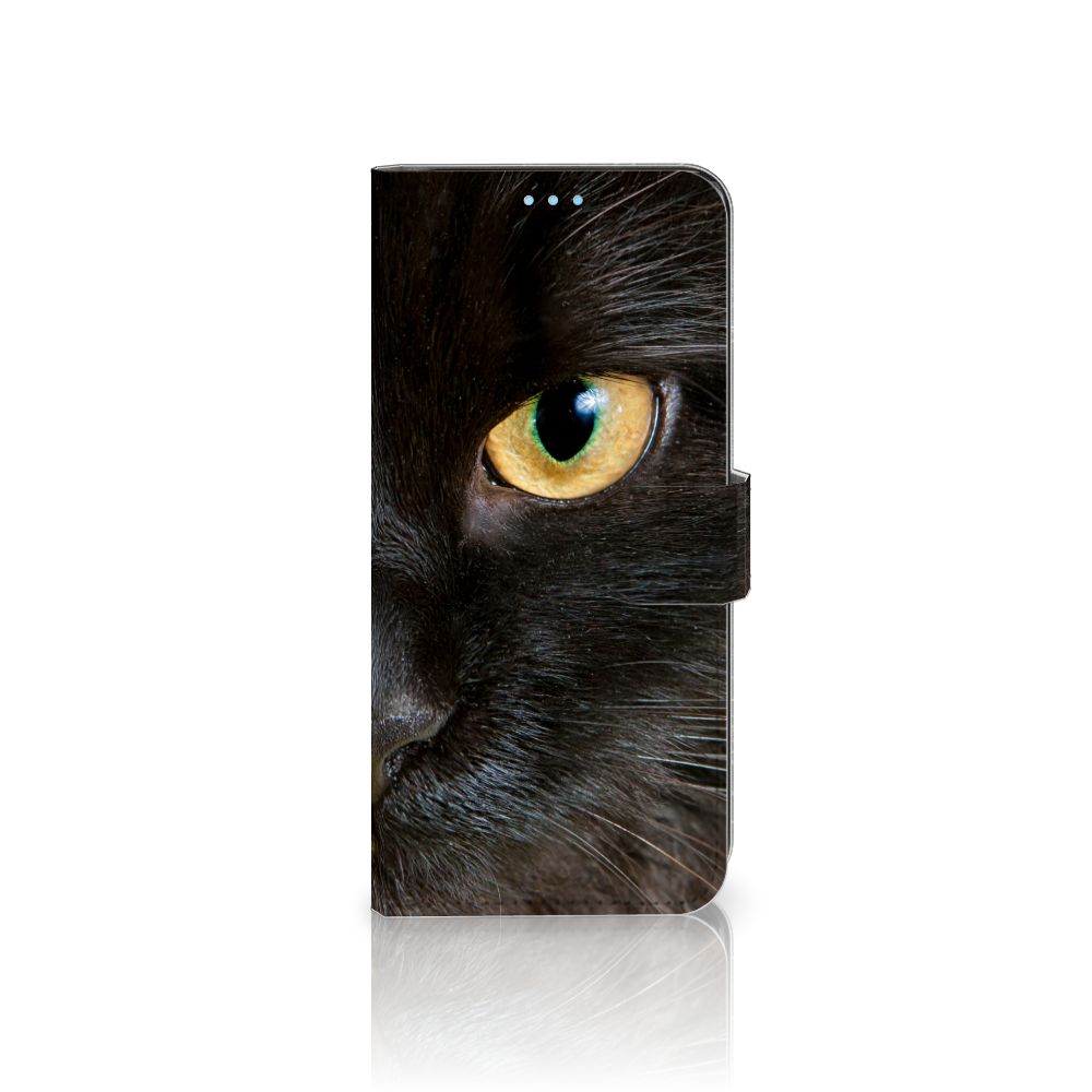 OPPO A74 4G Telefoonhoesje met Pasjes Zwarte Kat