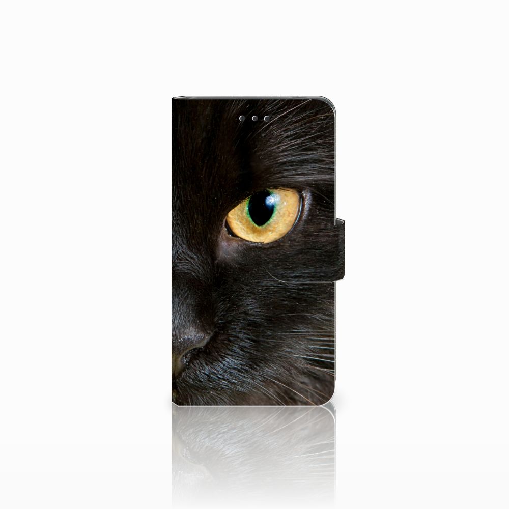 Nokia 7 Telefoonhoesje met Pasjes Zwarte Kat