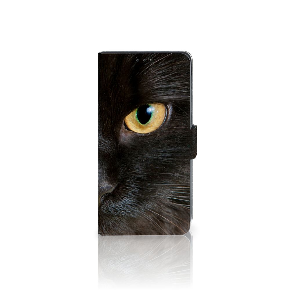 Xiaomi Mi Note 10 Lite Telefoonhoesje met Pasjes Zwarte Kat