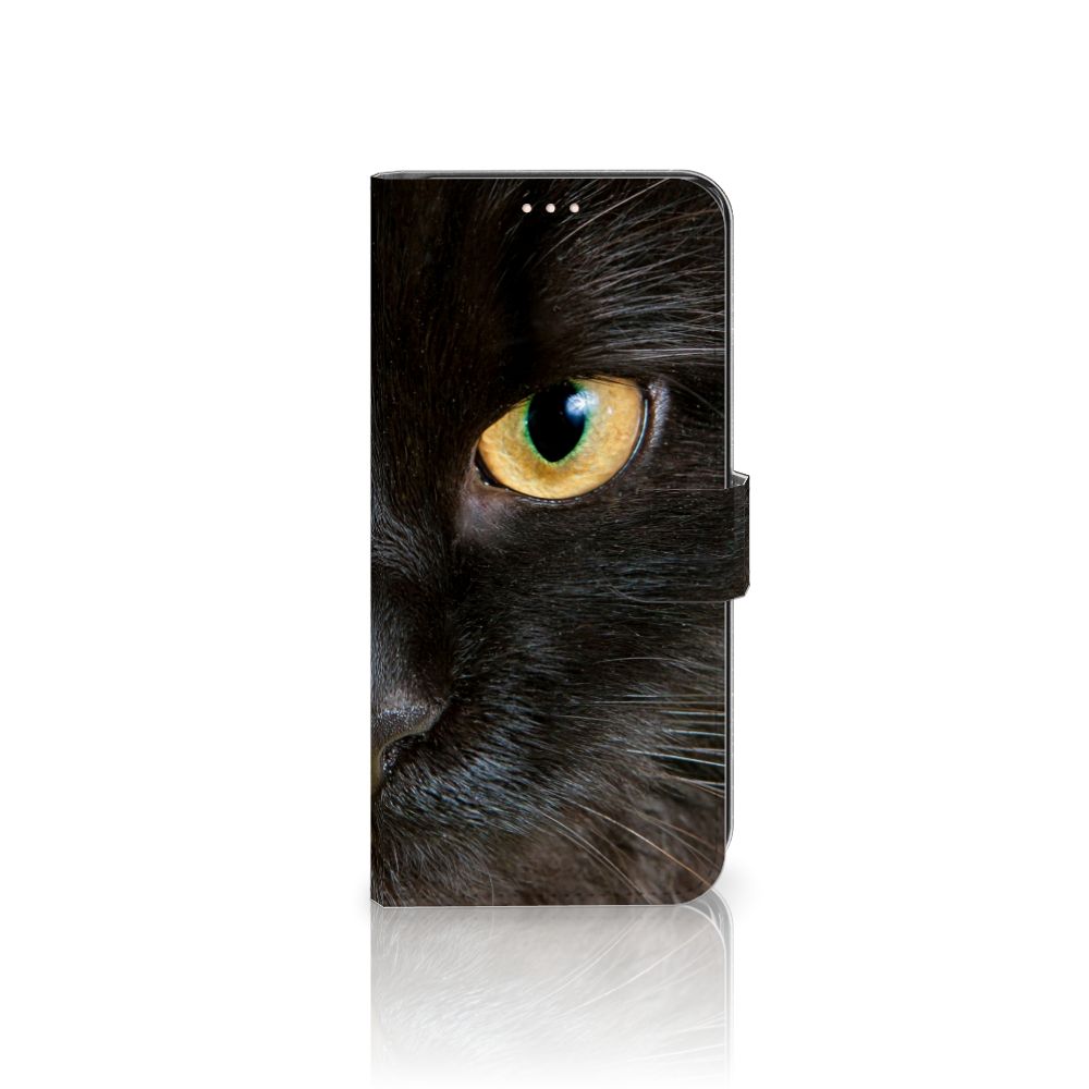 Xiaomi Redmi Note 10S | 10 4G | Poco M5s Telefoonhoesje met Pasjes Zwarte Kat