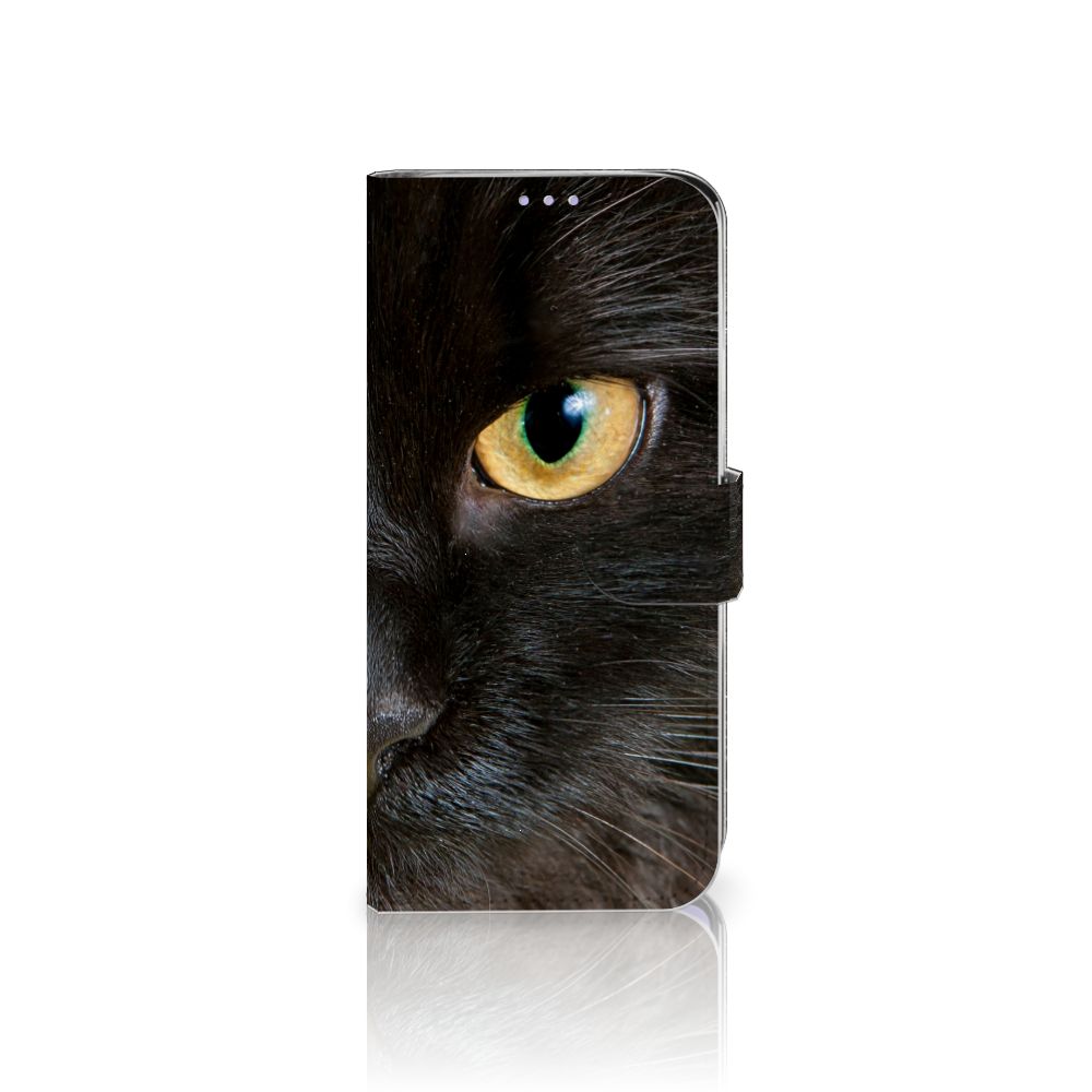 Samsung Galaxy A51 Telefoonhoesje met Pasjes Zwarte Kat