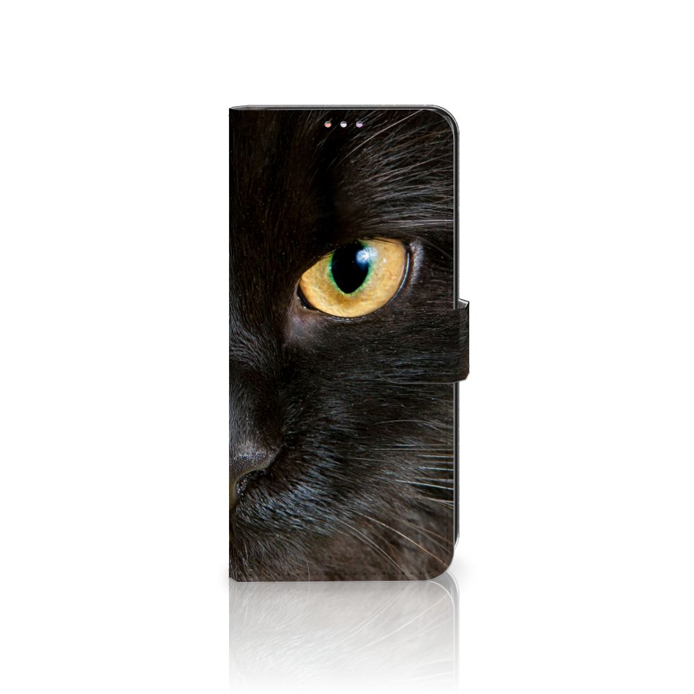 Samsung Galaxy M11 | A11 Telefoonhoesje met Pasjes Zwarte Kat