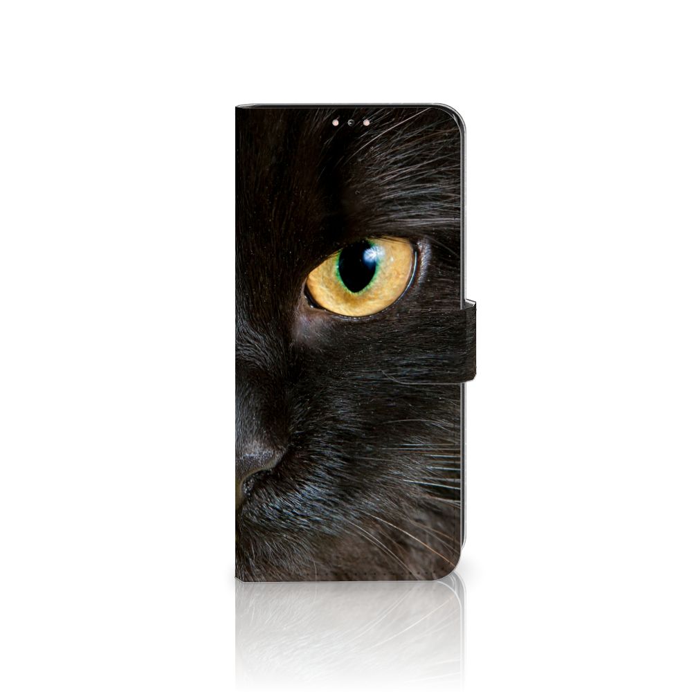 Samsung Galaxy Note 20 Telefoonhoesje met Pasjes Zwarte Kat