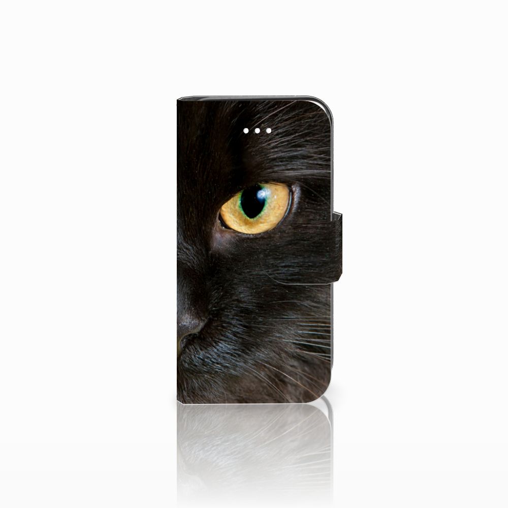 Apple iPhone 5 | 5s | SE Telefoonhoesje met Pasjes Zwarte Kat