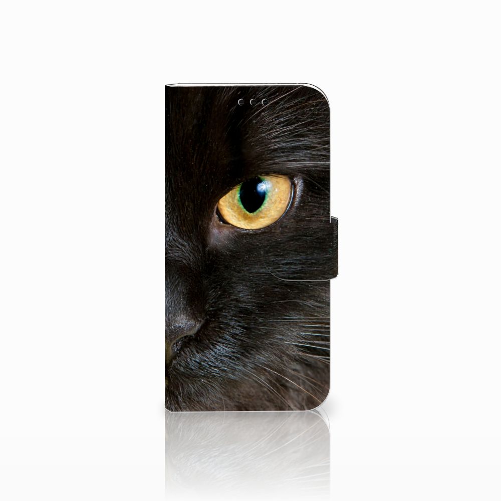 Samsung Galaxy A5 2017 Telefoonhoesje met Pasjes Zwarte Kat