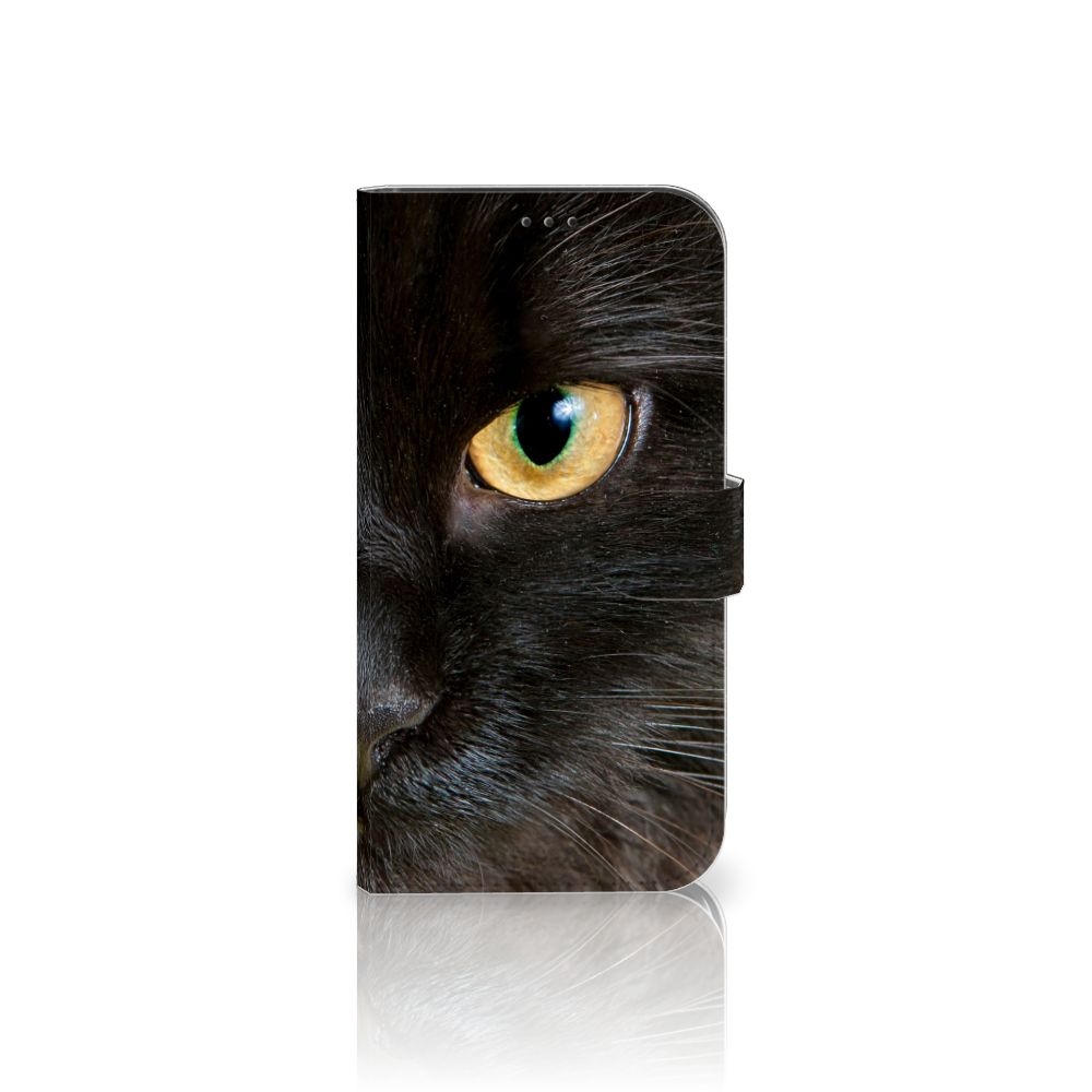 Apple iPhone 12 Pro Max Telefoonhoesje met Pasjes Zwarte Kat