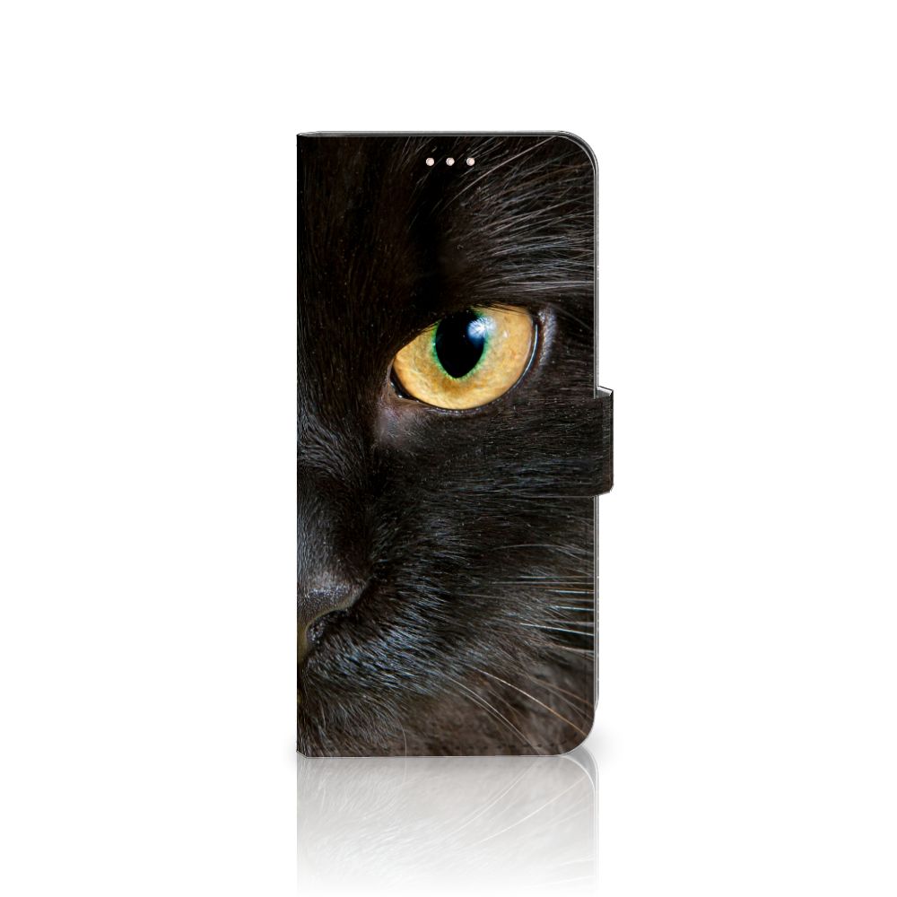 Xiaomi Redmi Note 10/10T 5G | Poco M3 Pro Telefoonhoesje met Pasjes Zwarte Kat