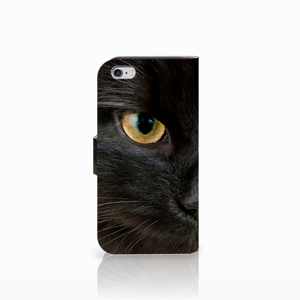 Apple iPhone 6 | 6s Telefoonhoesje met Pasjes Zwarte Kat