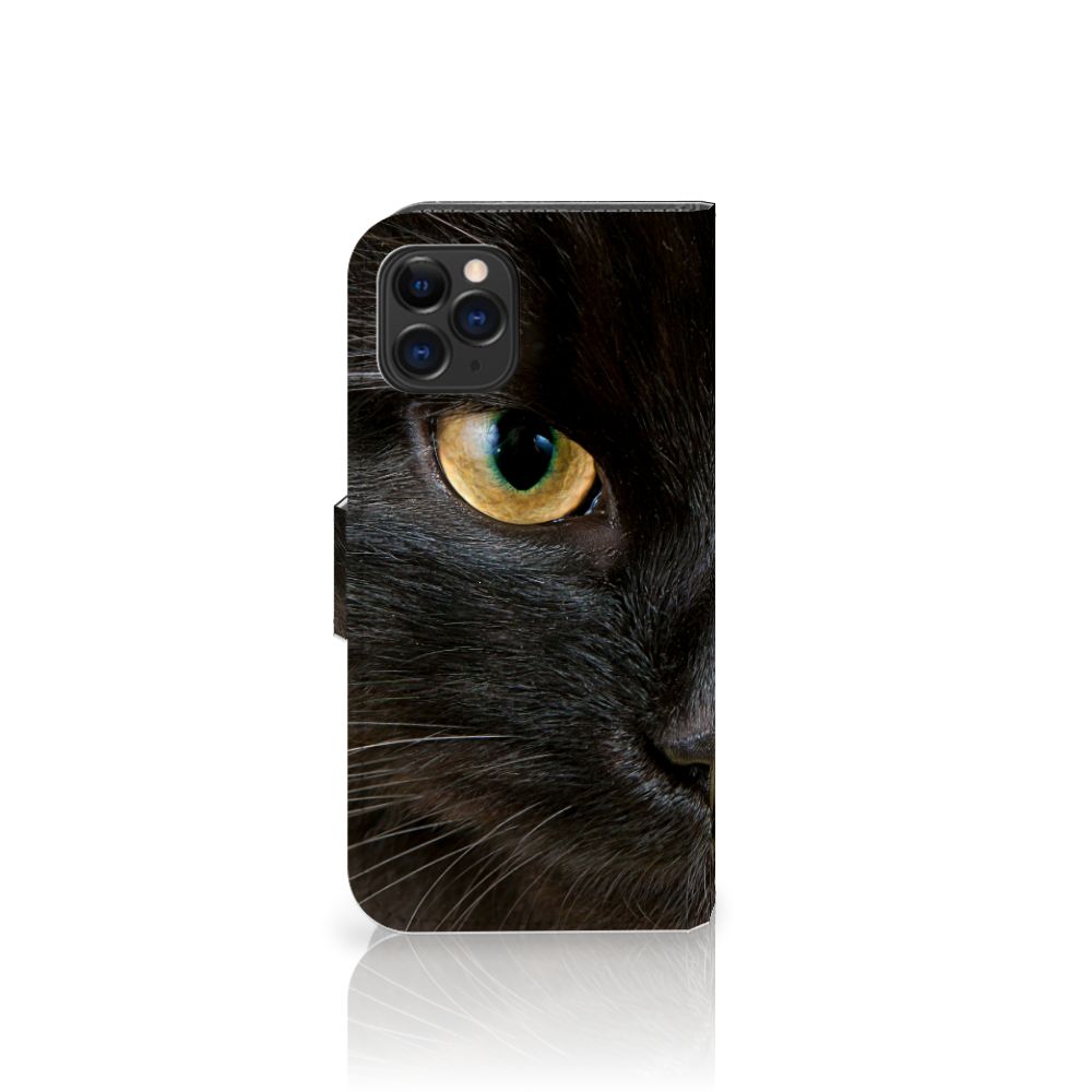 Apple iPhone 11 Pro Telefoonhoesje met Pasjes Zwarte Kat