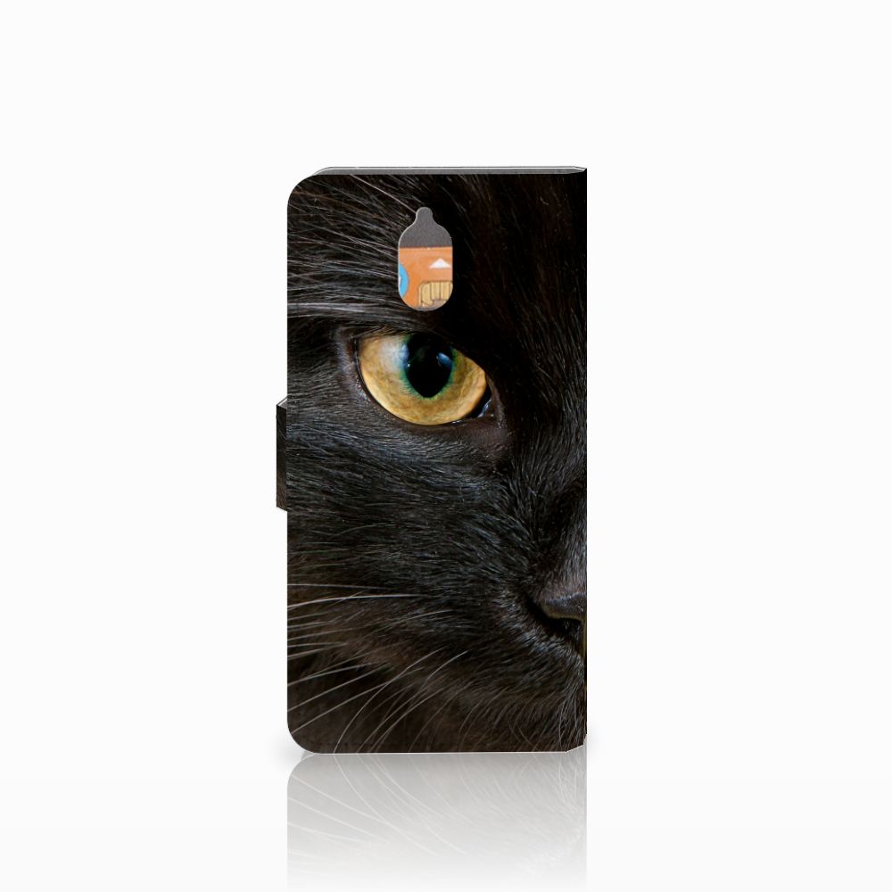 Nokia 3.1 (2018) Telefoonhoesje met Pasjes Zwarte Kat