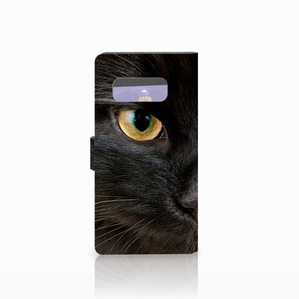 Samsung Galaxy Note 8 Telefoonhoesje met Pasjes Zwarte Kat