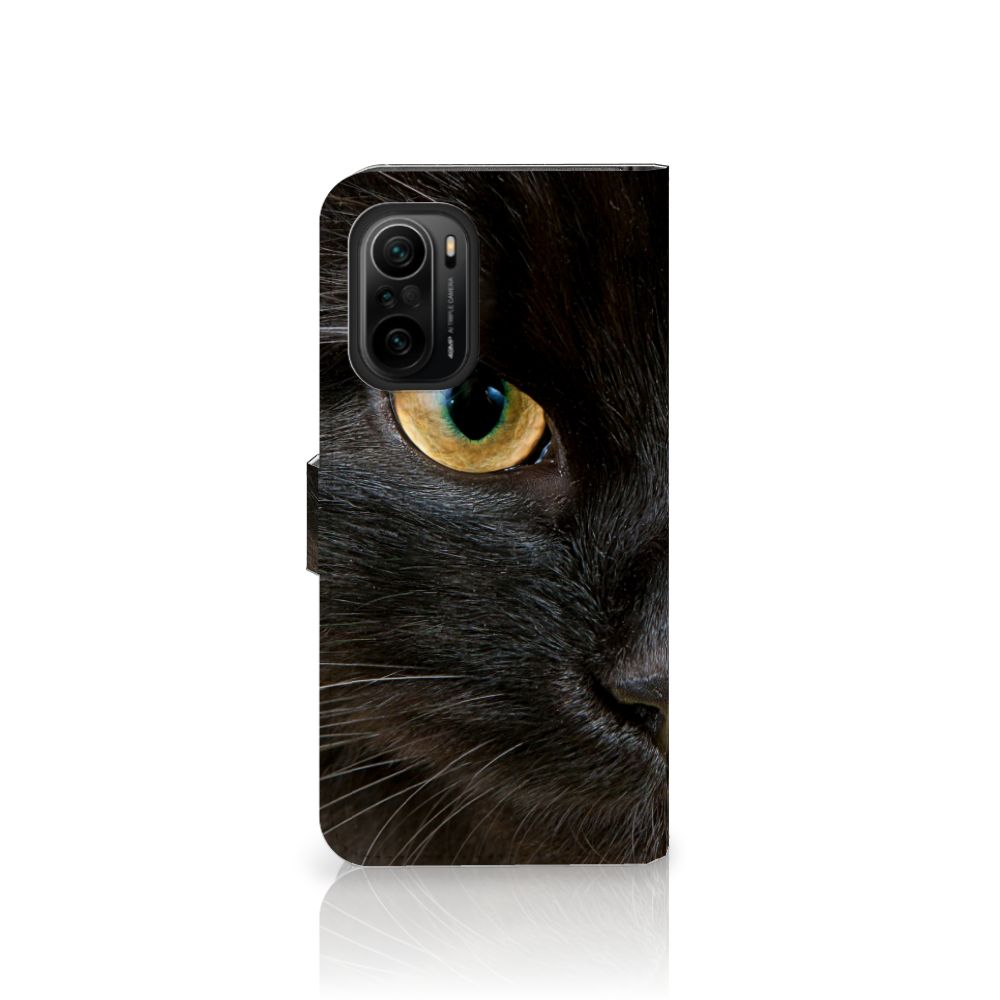 Poco F3 | Xiaomi Mi 11i Telefoonhoesje met Pasjes Zwarte Kat