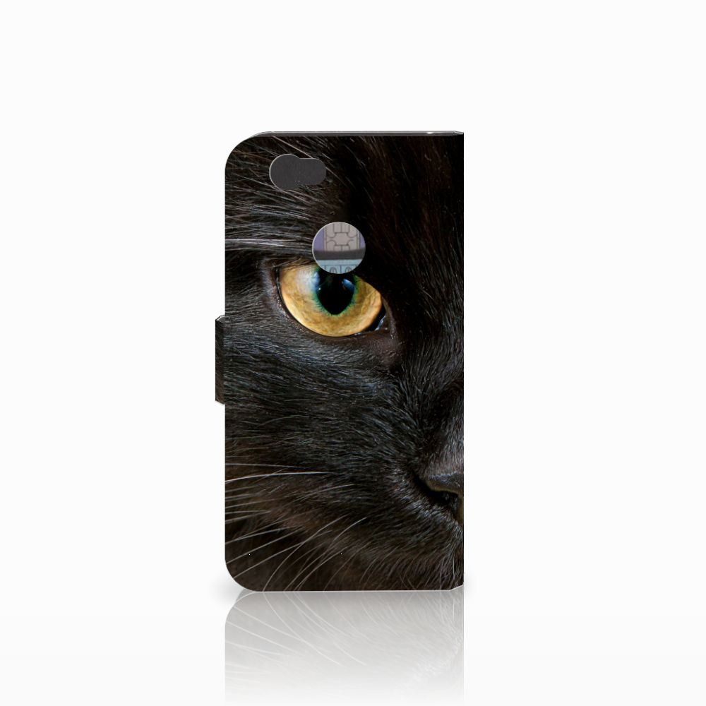 Huawei Nova Telefoonhoesje met Pasjes Zwarte Kat
