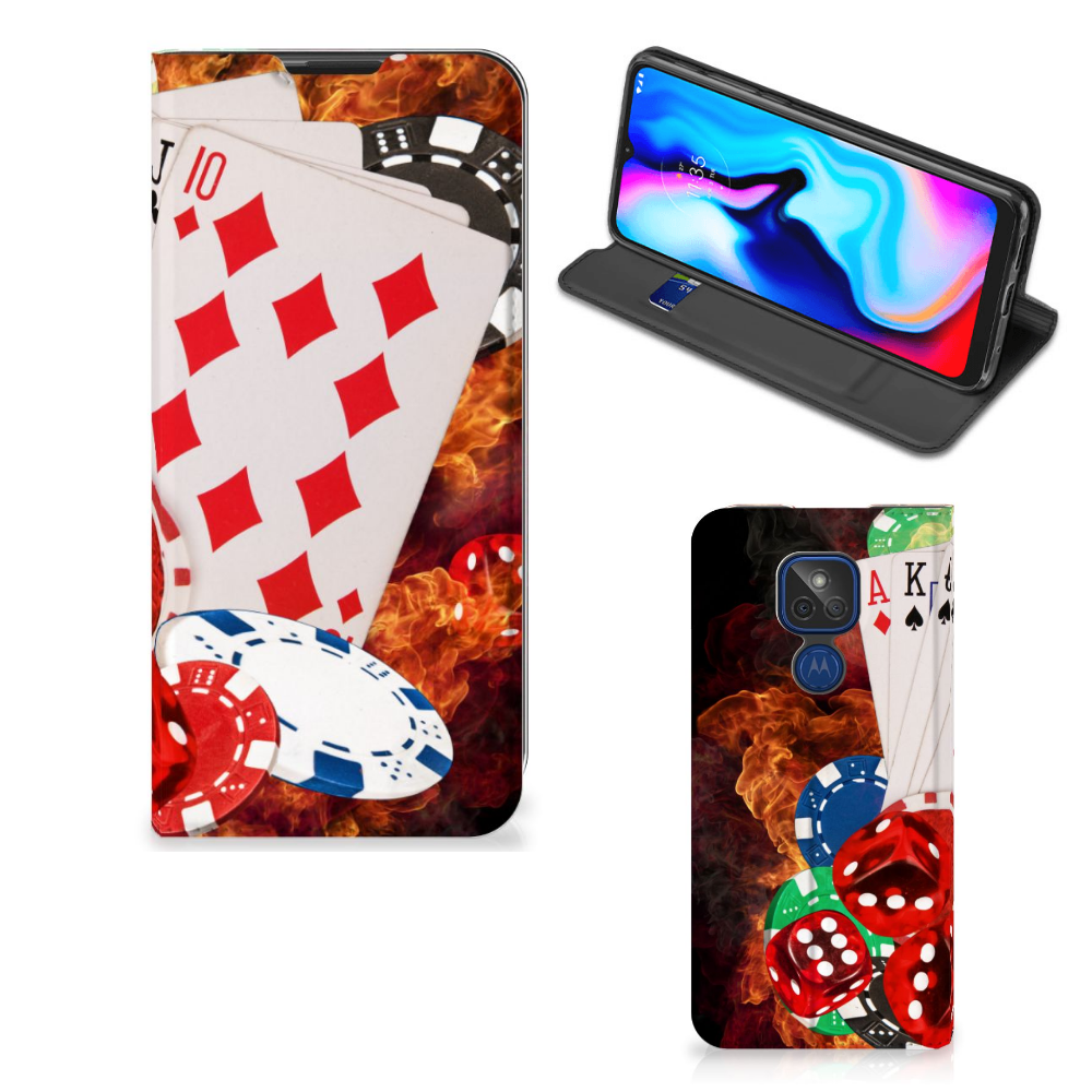 Motorola Moto G9 Play Hippe Standcase Casino