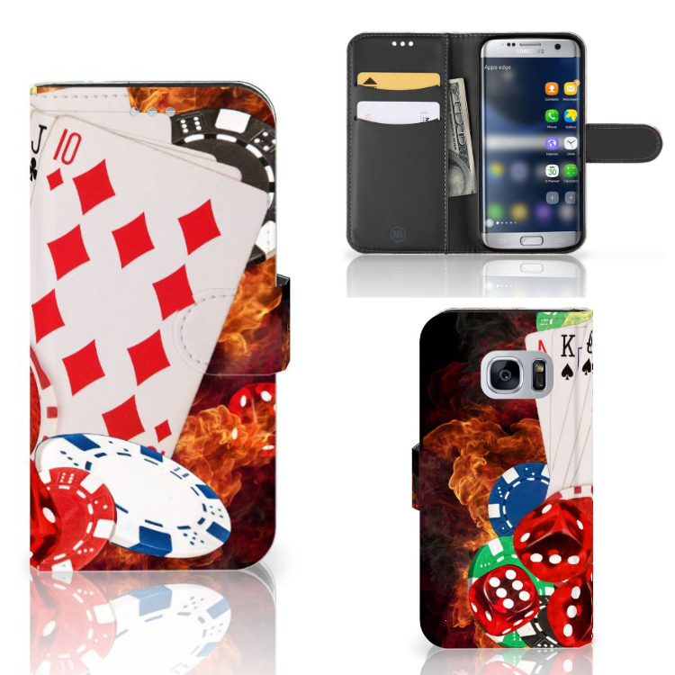 Samsung Galaxy S7 Wallet Case met Pasjes Casino