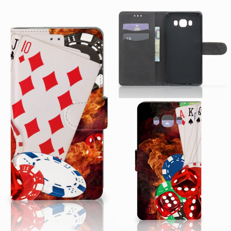 Samsung Galaxy J7 2016 Wallet Case met Pasjes Casino