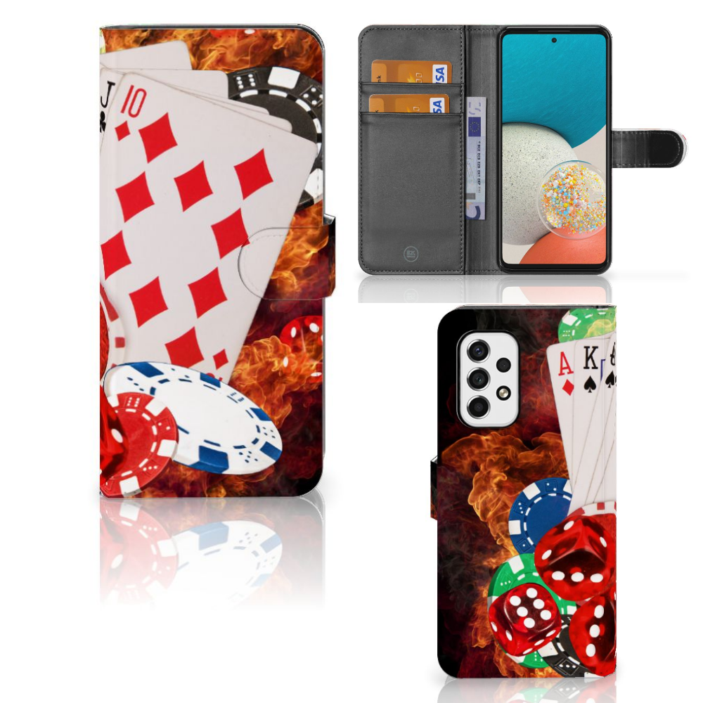 Samsung Galaxy A53 Wallet Case met Pasjes Casino