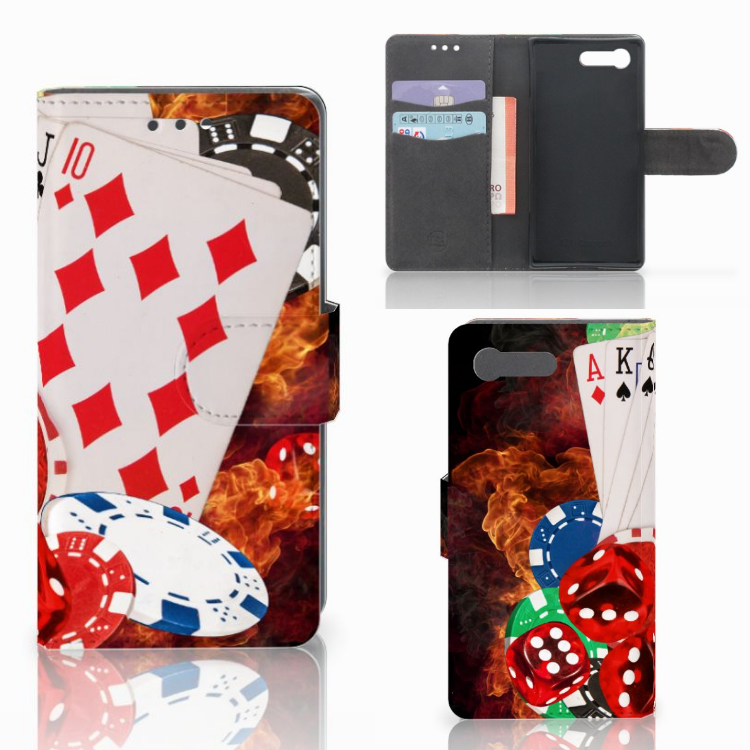 Sony Xperia X Compact Wallet Case met Pasjes Casino