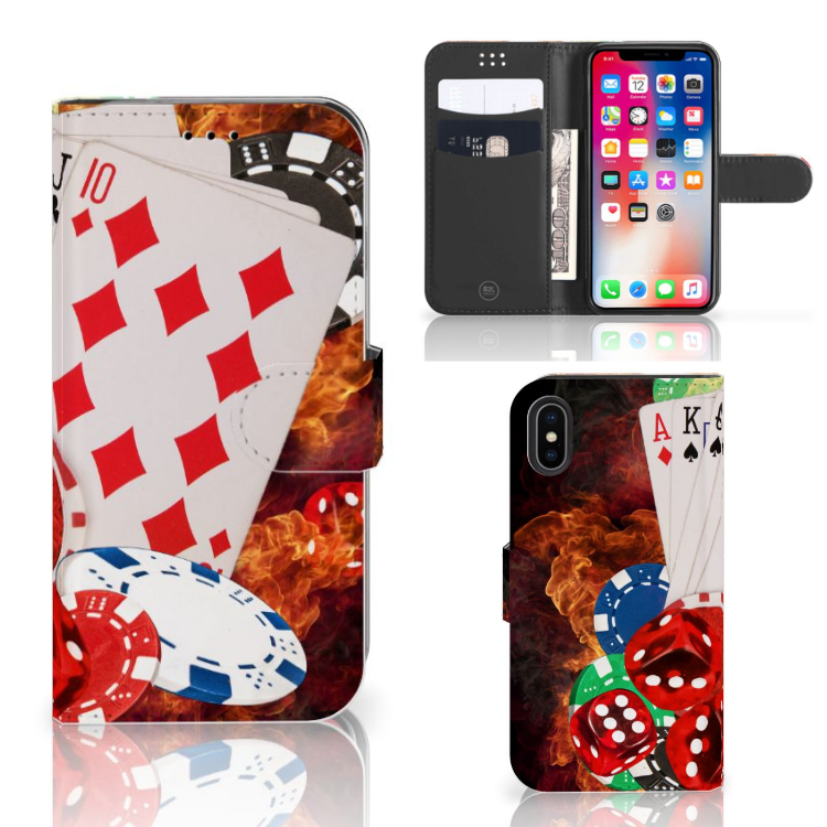 Apple iPhone X | Xs Wallet Case met Pasjes Casino