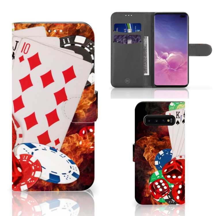 Samsung Galaxy S10 Plus Wallet Case met Pasjes Casino