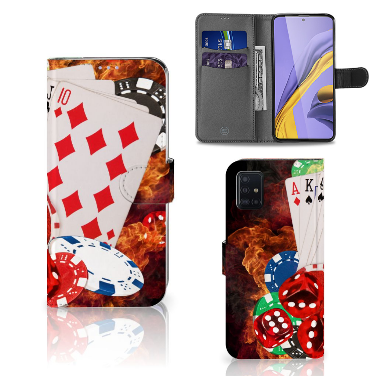 Samsung Galaxy A51 Wallet Case met Pasjes Casino