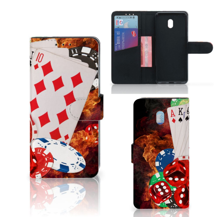 Xiaomi Redmi 8A Wallet Case met Pasjes Casino