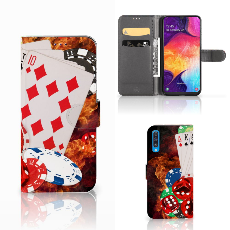 Samsung Galaxy A50 Wallet Case met Pasjes Casino
