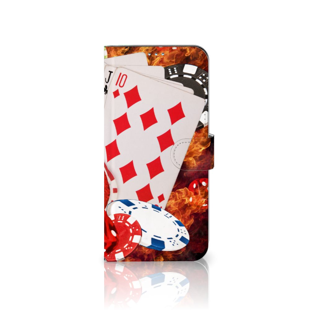 Motorola Moto G9 Power Wallet Case met Pasjes Casino
