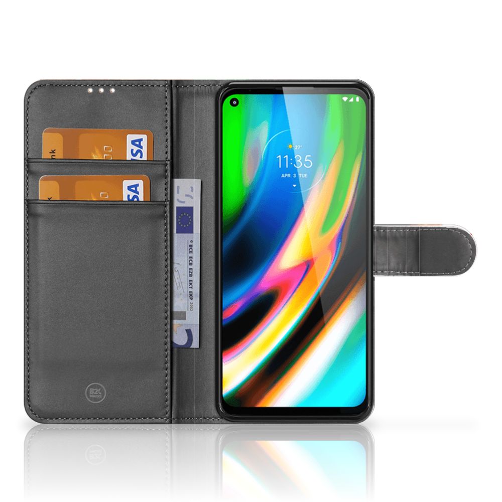 Motorola Moto G9 Plus Wallet Case met Pasjes Casino