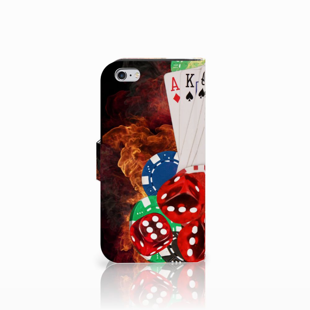 Apple iPhone 6 | 6s Wallet Case met Pasjes Casino