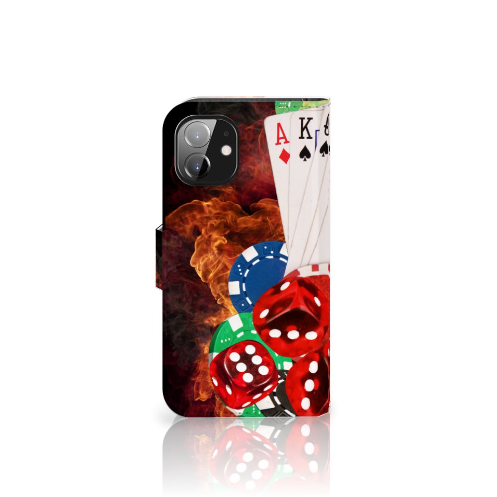 Apple iPhone 12 Mini Wallet Case met Pasjes Casino